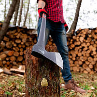 Сокира 1250 г, ручка з фібергласу INTERTOOL HT-0264, фото 8