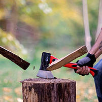 Сокира 800 г, ручка з фібергласу INTERTOOL HT-0262, фото 9