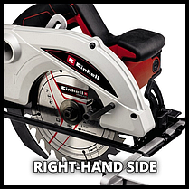 Потужна пила циркулярна Einhell TC-CS 1410 : 1410 Вт, 5500 об/хв, диск 190x30x2,5 мм / 24, фото 2