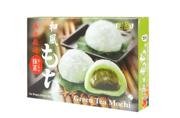 Японські тістечка моти Royal Family Mochi Green Tea зелений чай без глютену 210г, фото 1