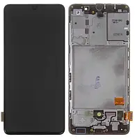 Дисплей Samsung A415 Galaxy A41 с сенсором, черный, с рамкой, Original (PRC)