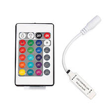 Контролер RGB MINI PROLUM інфрачервоний (IR, 24 кнопки 6A)