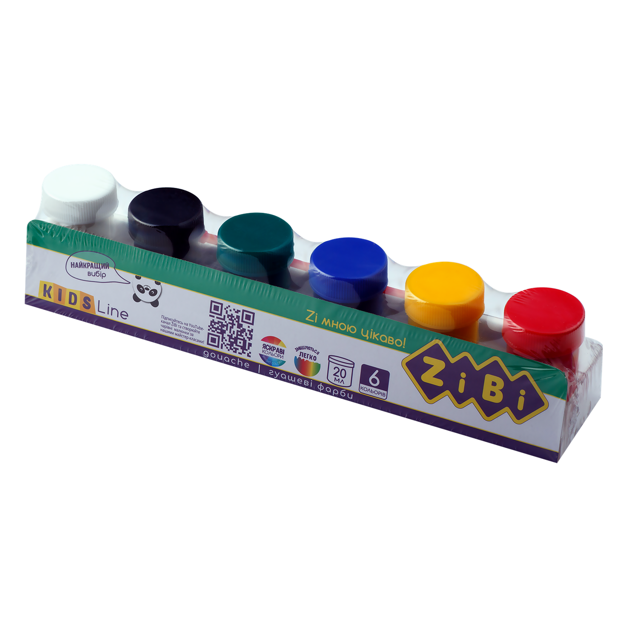 Гуаш 6 кольорів х 20мл KIDS Line