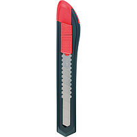 Нож канцелярский START 18мм пласт корпус мех фиксатор лезвия блистер серый с красным