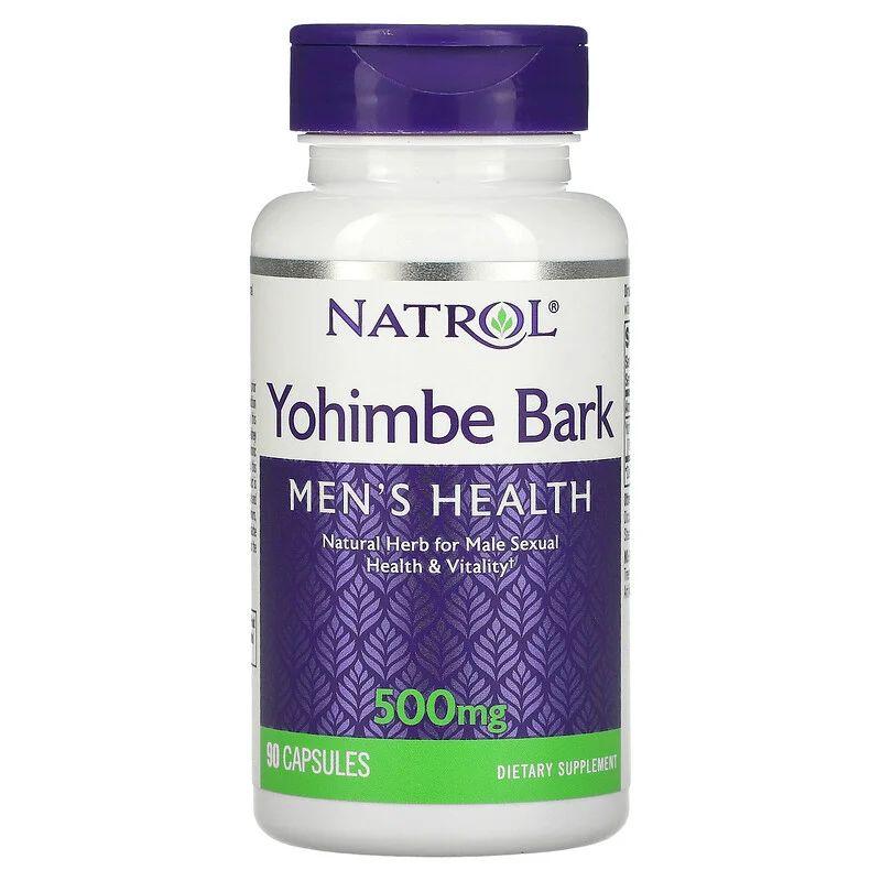 Стимулятор тестостерону Natrol Yohimbe Bark 500 mg, 90 капсул CN13342 SP
