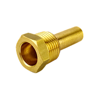 Латунна гільза для датчика температури 1/2", 10х12,2мм, L=50мм