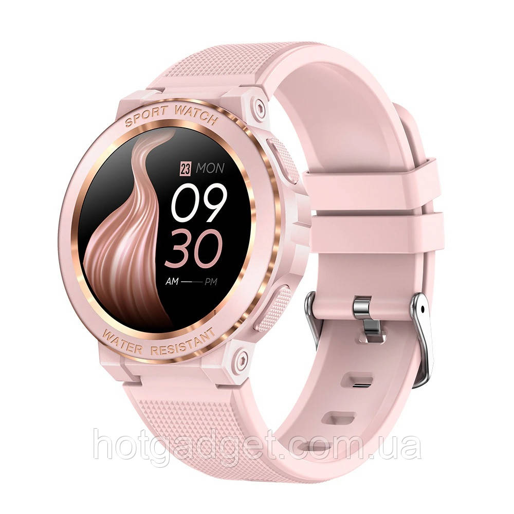 Смарт-годинник жіночий Lemfo HK89 Gold (дзвінки, тонометр, пульсоксиметр) AMOLED екран, фото 1