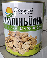 Шампиньоны резаные маринованные 3100 мл ТМ "Домашние продукты" ж/б