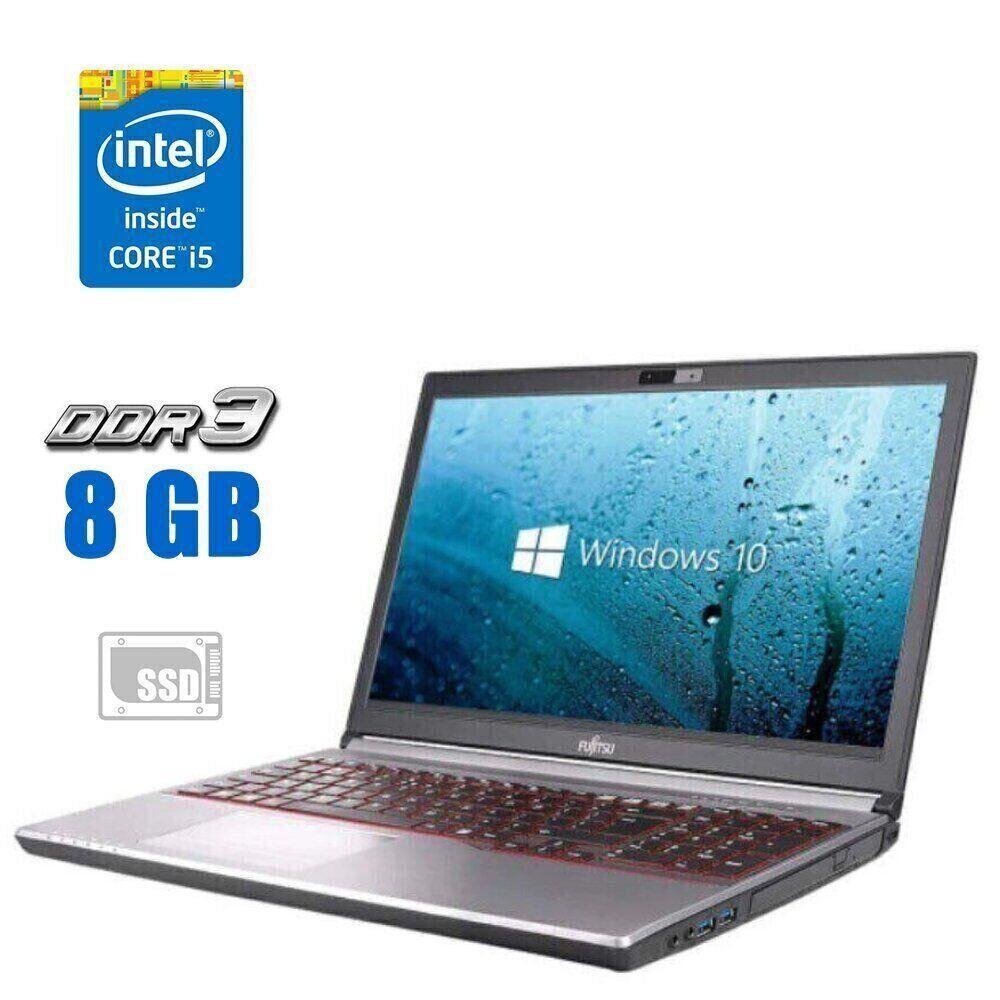 Ноутбук Fujitsu LifeBook E754 / 15.6" (1366x768) TN / Intel Core i5-4300M (2 (4) ядра по 2.6 — 3.3 GHz) / 8 GB