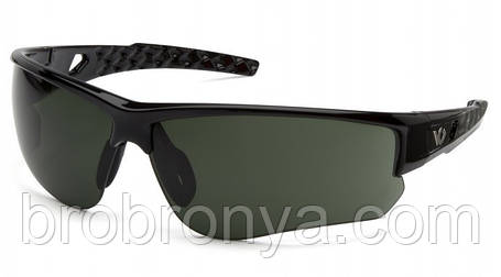 Окуляри захисні Venture Gear Atwater (forest gray) Anti-Fog, сіро-зелені в сріблястій оправі, фото 1