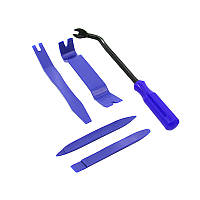 Набор инструментов съемников Lesko 129G Blue для снятия обшивки салона автомобиля "Wr"