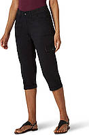10 Black Женские брюкикапри Lee больших размеров свободного кроя Austyn Knit Waist Cargo Pant