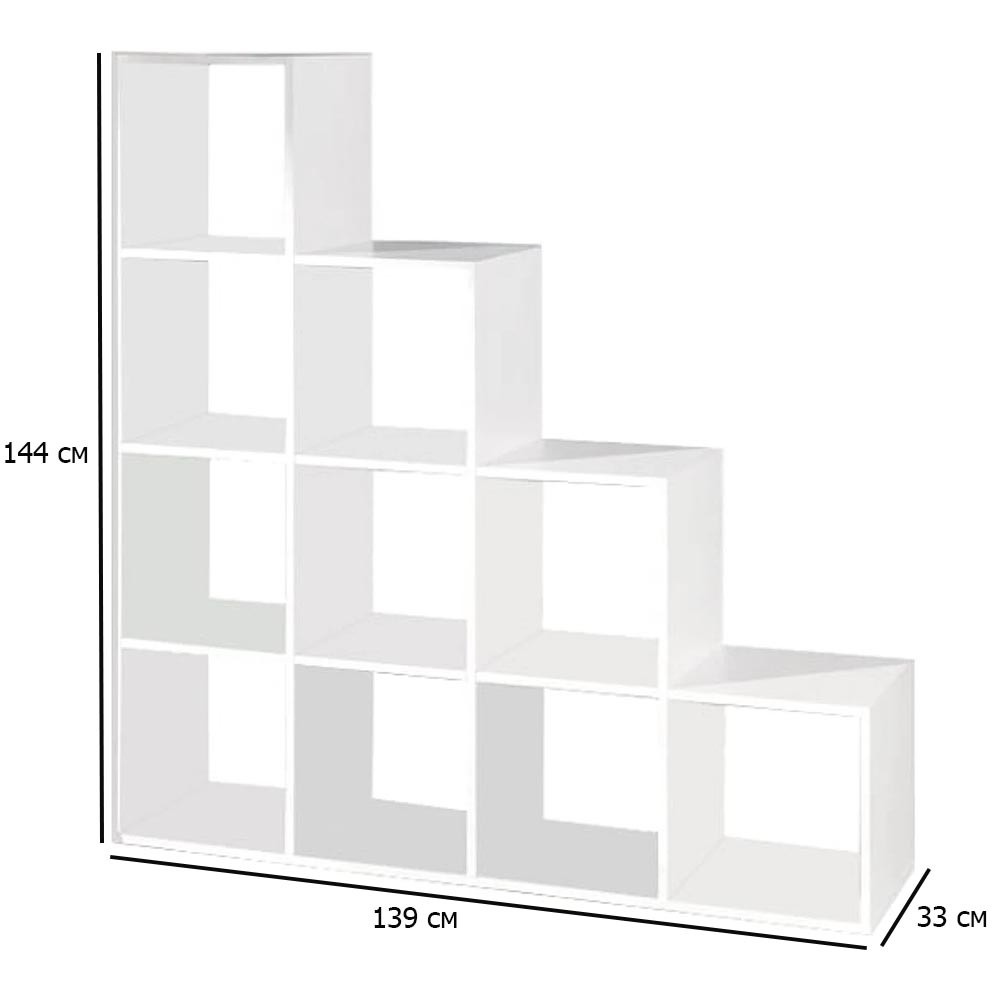 Стелаж трикутний білий із дсп Caboto 139х144 см у дитячу кімнату