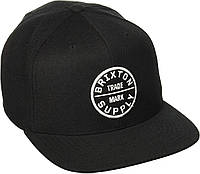 Oath Iii Medium Profile Adjustable Snapback Hat Black Brixton Oath III Регулируемая бейсболка Snapback ср