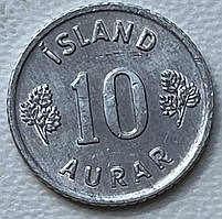 Монета Ісландії 10 аурар 1961-74 рр.