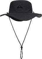 Large-X-Large Stealth Quiksilver Men's Bushmaster Sun Protection Floppy Visor Bucket Hat