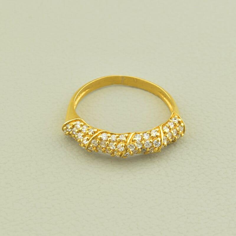 Каблучка  'Vogue' Фіаніт (позолота 18к (лимонне)), фото 1