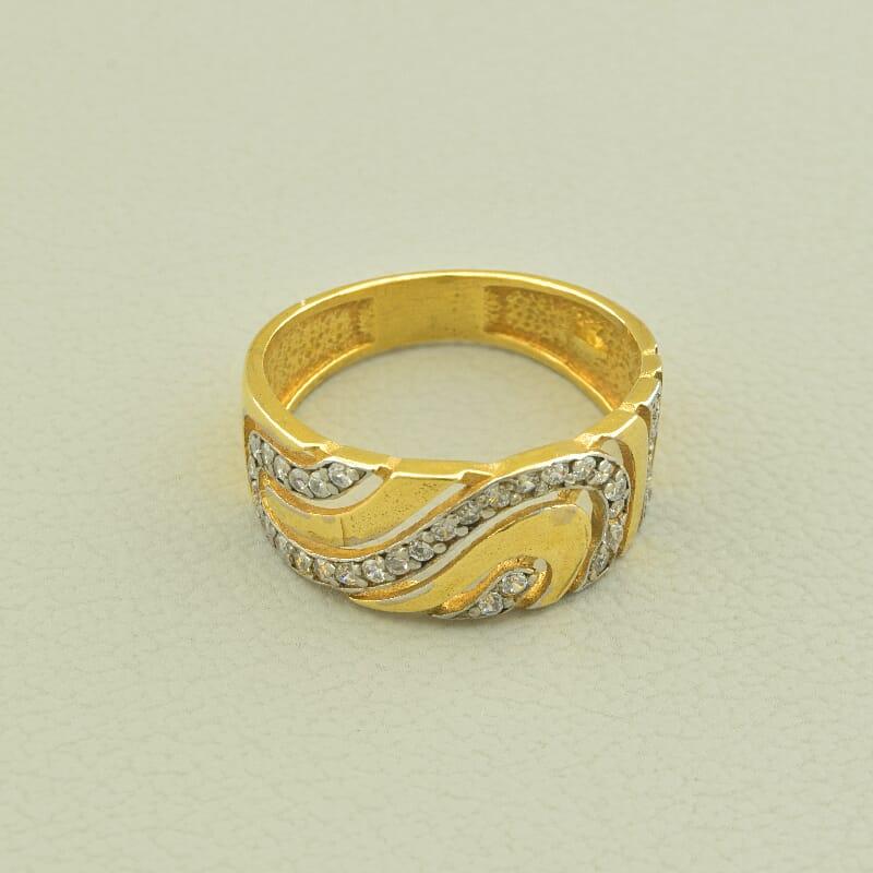 Каблучка  'Vogue' Фіаніт (позолота 18к (лимонне)), фото 1