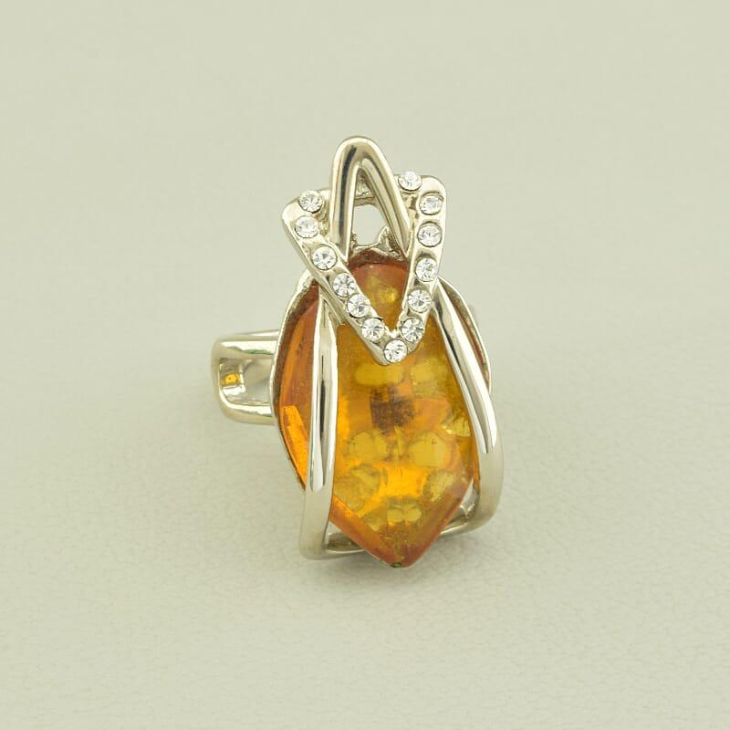 Каблучка 'Vogue' Фіаніт (родій), фото 1