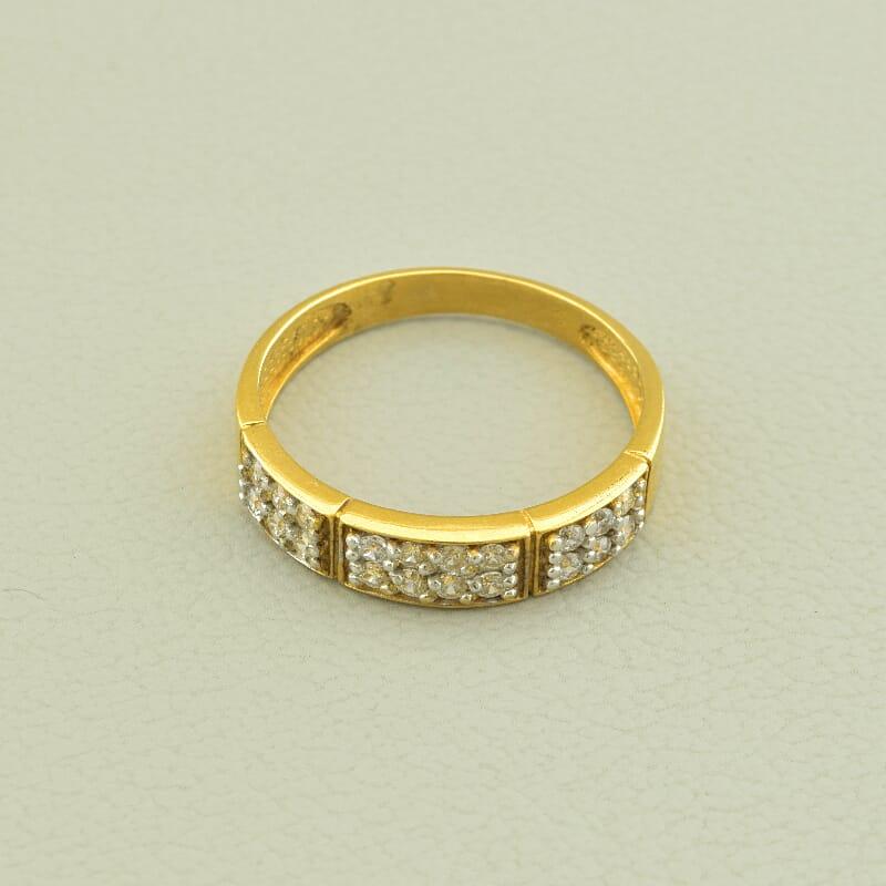 Каблучка 'Vogue' Фіаніт (позолота 18к (лимонне)), фото 1