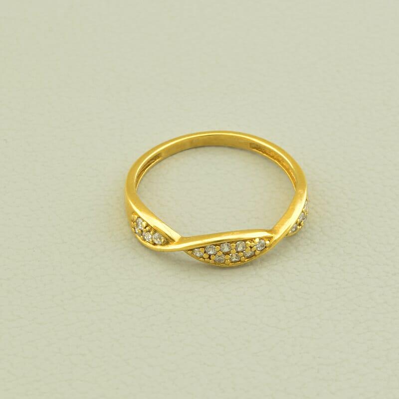 Каблучка  'Vogue' Фіаніт (позолота 18к (лимонне)), фото 1