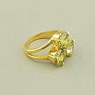 Каблучка 'Vogue' Фіаніт (позолота 18к (лимонне)), фото 2