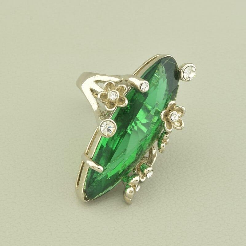 Кільце 'Vogue' Фіаніт (родій), фото 1