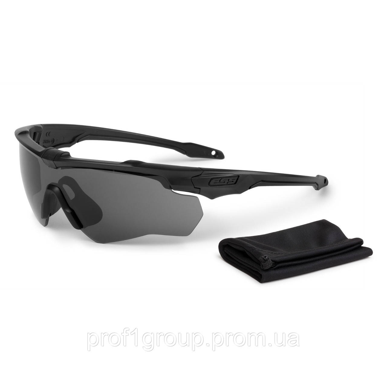 Окуляри захисні балістичні ESS Crossblade One Black with Smoke Gray Lense Black єдиний