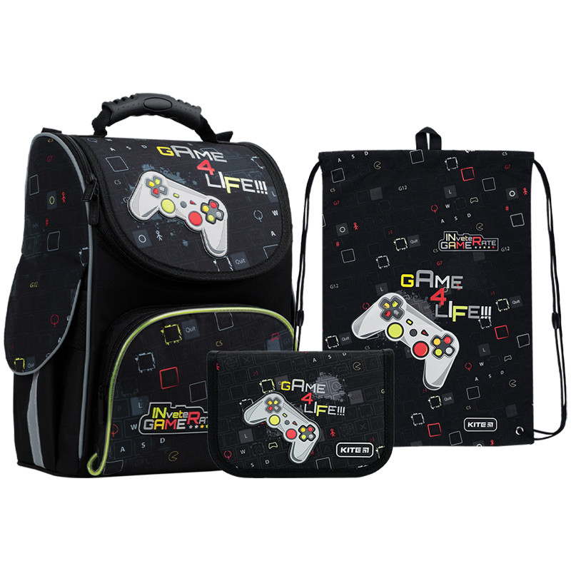 Набір рюкзак +пенал + сумка для взуття Kite 501S Game 4 Life - фото 1 - id-p1630299882