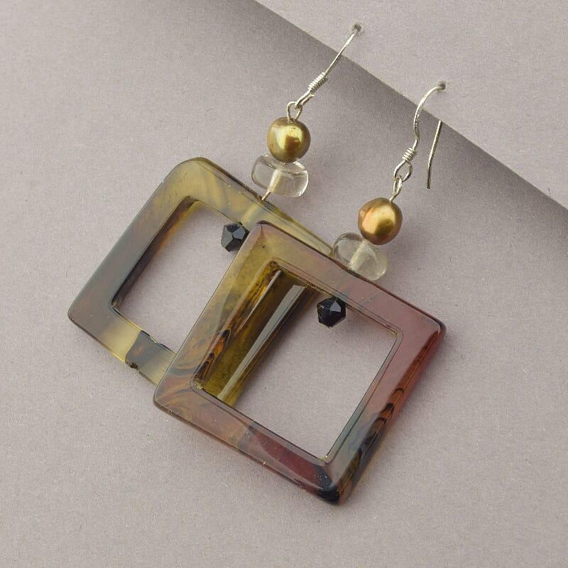 Сережки Агат, 27 см