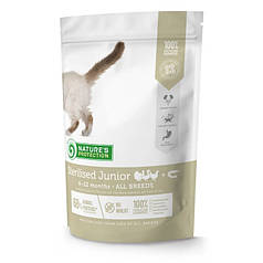 Natures Protection Sterilised Junior Poultry with krill Сухий корм для кошенят після стерилізації 400г