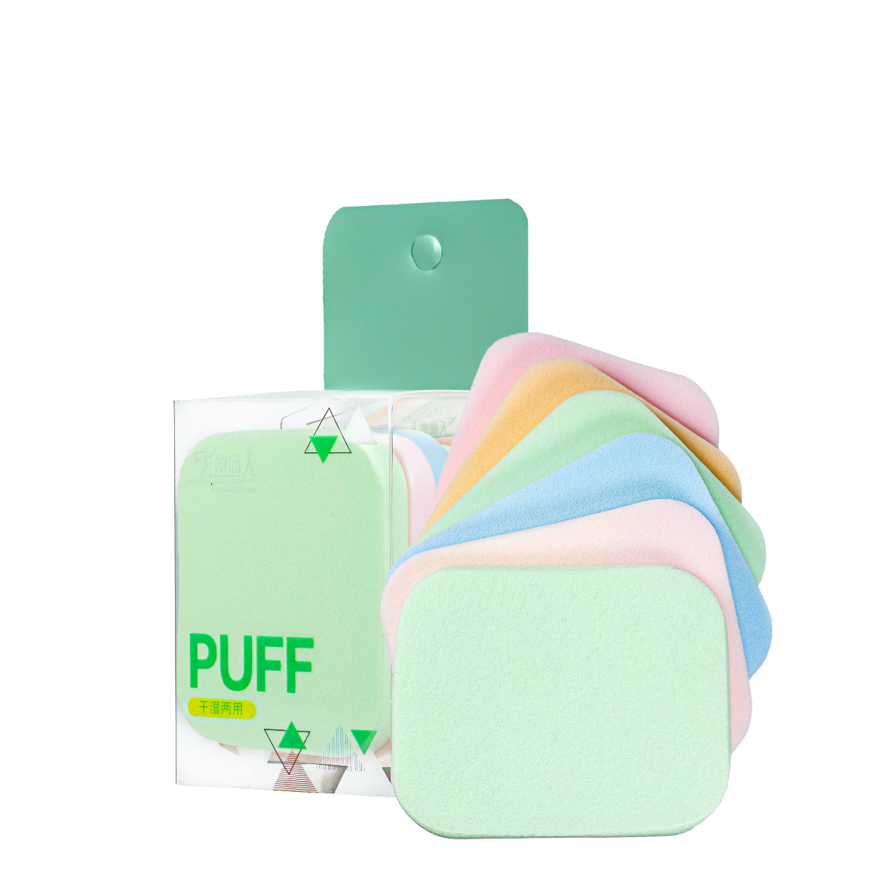 Набір спонжів для пудри в коробці міні 6 шт Puff, фото 1