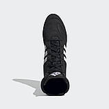Боксерки взуття для боксу Adidas Box Hog 2 чорні для дітей та дорослих, фото 4