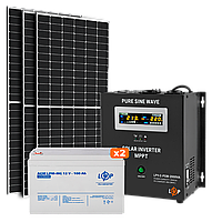 Сонячна електростанція (СЕС) 1.5kW АКБ 2.4kWh (мультигель) 100 Ah Стандарт