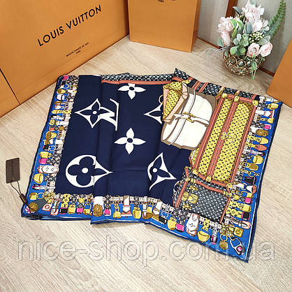 Хустка Louis Vuitton шовкова з ручною підшивкою, фото 4