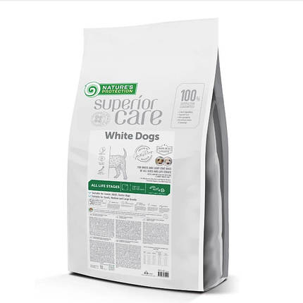 Nature's Protection White Dogs Insect All Sizes Life Stages Корм для собак усіх розмірів з білою шерстю 10кг, фото 1