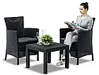 Набір пластикових садових меблів Keter Rosario Balcony SET графіт 216777 Allibert, фото 5