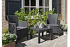 Набір пластикових садових меблів Keter Rosario Balcony SET графіт 216777 Allibert, фото 7