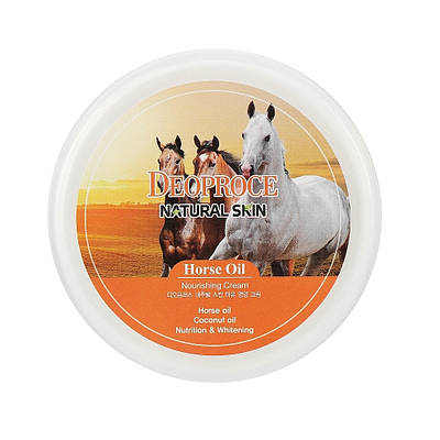 Живильний крем для обличчя на основі кінського жиру DEOPROCE Natural Skin Horse Oil Nourishing Cream 100g