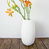 Ваза керамічна для квітів настільна 30 см "Laconic" Білий Rezon В011