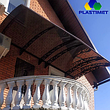 Дашок 4.05 x 1 м Hi-tech, металевий з монолітним полікарбонатом, фото 7