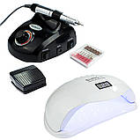 Стартовий набір для манікюру з Фрезером ZS 603 65 Вт та Лампою для манікюру Sun 5 Pro 72Вт, фото 2