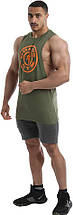 Чоловіча футболка без рукавів Golds Gym Armhole Vest Tank Top Khaki  XL, фото 2