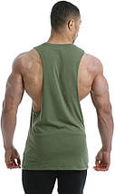 Чоловіча футболка без рукавів Golds Gym Armhole Vest Tank Top Khaki  XL, фото 3