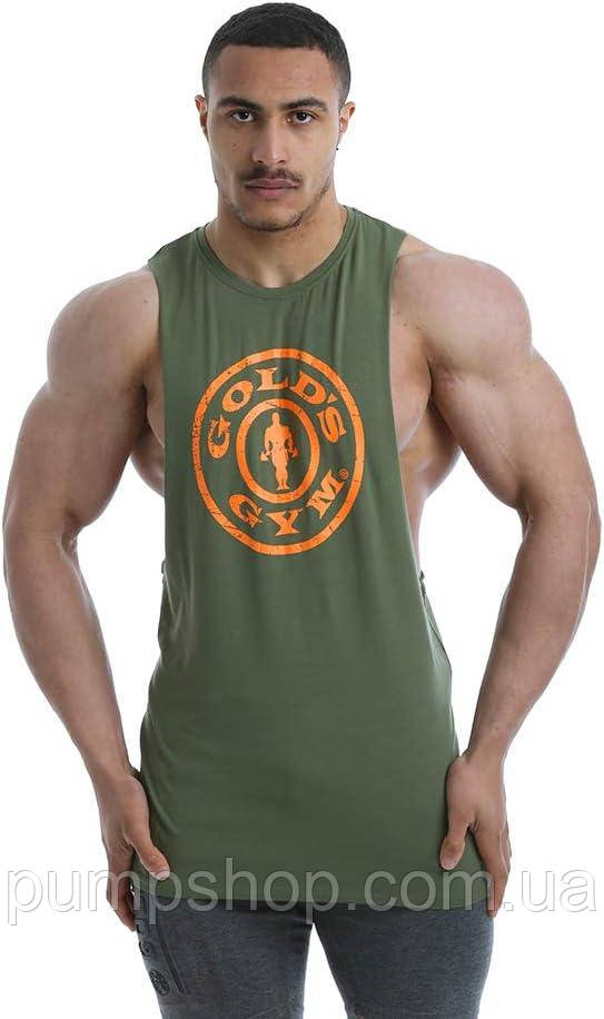 Чоловіча футболка без рукавів Golds Gym Armhole Vest Tank Top Khaki  XL