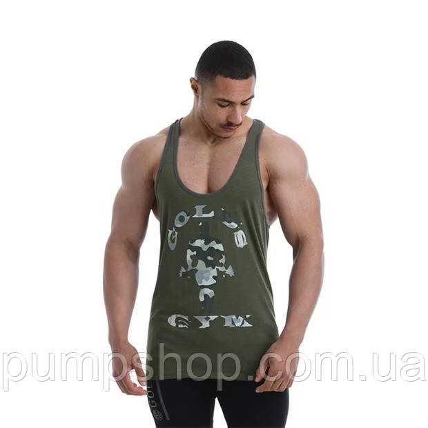 Спортивна чоловіча майка Golds Gym Print Vest Sn09 - Army Marl M/L/XL