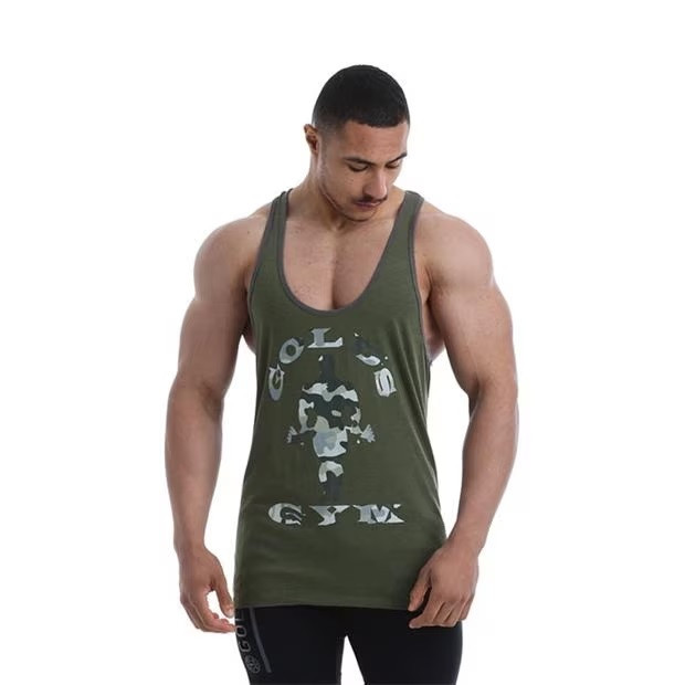 Спортивна чоловіча майка Gold’s Gym Print Vest Sn09 - Army Marl L/XL
