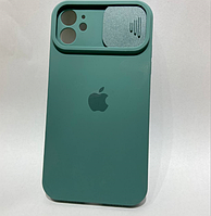Защитный Чехол на iPhone 11 Original Silicone Case Full Slider Pine Green