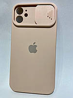 Защитный Чехол на iPhone 11 Original Silicone Case Full Slider Pink Sand