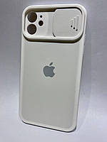 Защитный Чехол на iPhone 11 Silicone Case Full Slider White